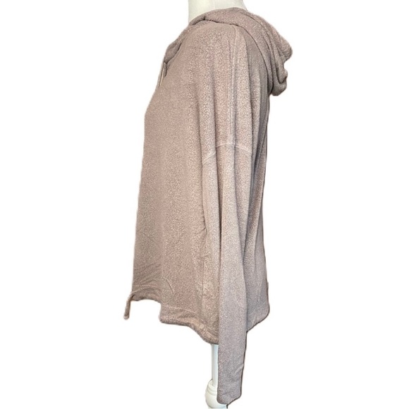 Fila Women’s Taupe Adjustable Cowl Neck Hooded Sweatshirt Hoodie Medium - Picture 3 of 11